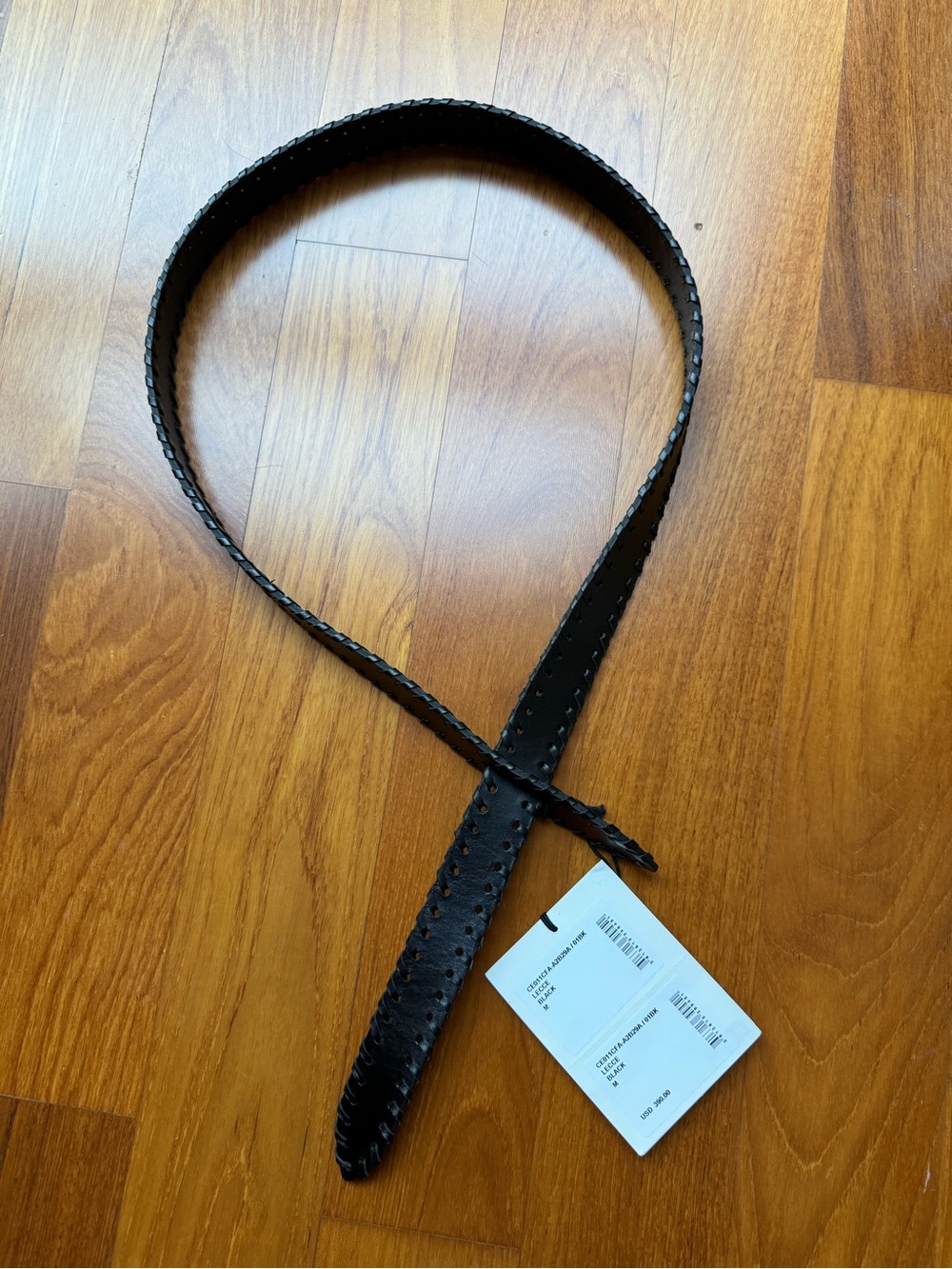 Isabel Marant Black Braided Leather Belt